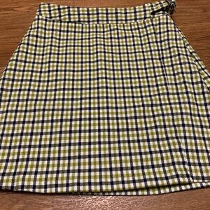 Women’s J Galt Plaid A-Line Mini Skirt - Green and Black